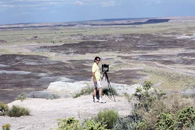 Shooting at the Petrified Forest in Arizona