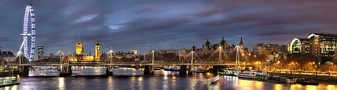 Waterloo Moonset | London Eye Skyline | Waterloo Bridge London 