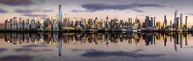 New York City Skyline Large Format Panorama