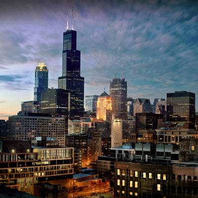 Chicago Skyline Large Format Panorama