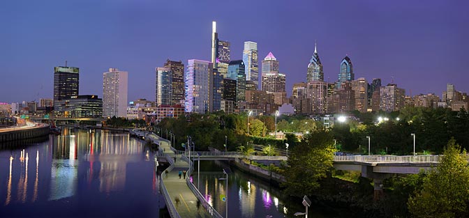 Philadelphia Skyline Large Format Panorama