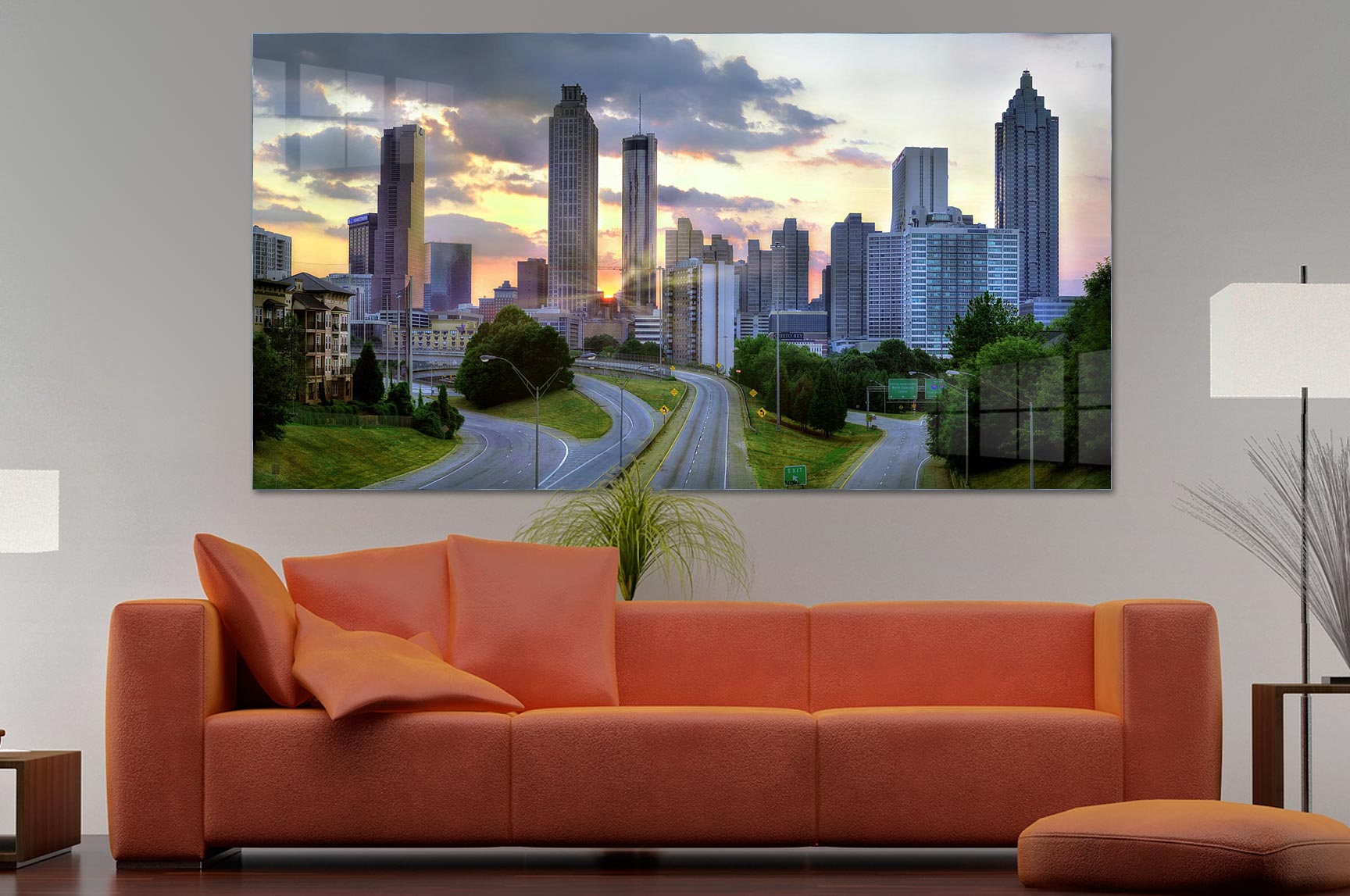 Large format fine art photograph of High Resolution Atlanta Skyline