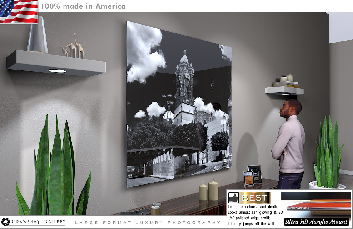 Face Mounted Acrylic Print of Mexican Catholic Church