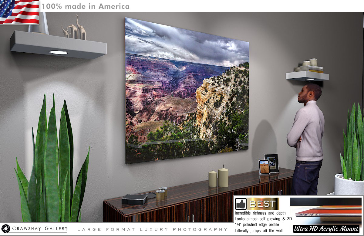 Face Mounted Acrylic Print of The Grand Canyon 1B