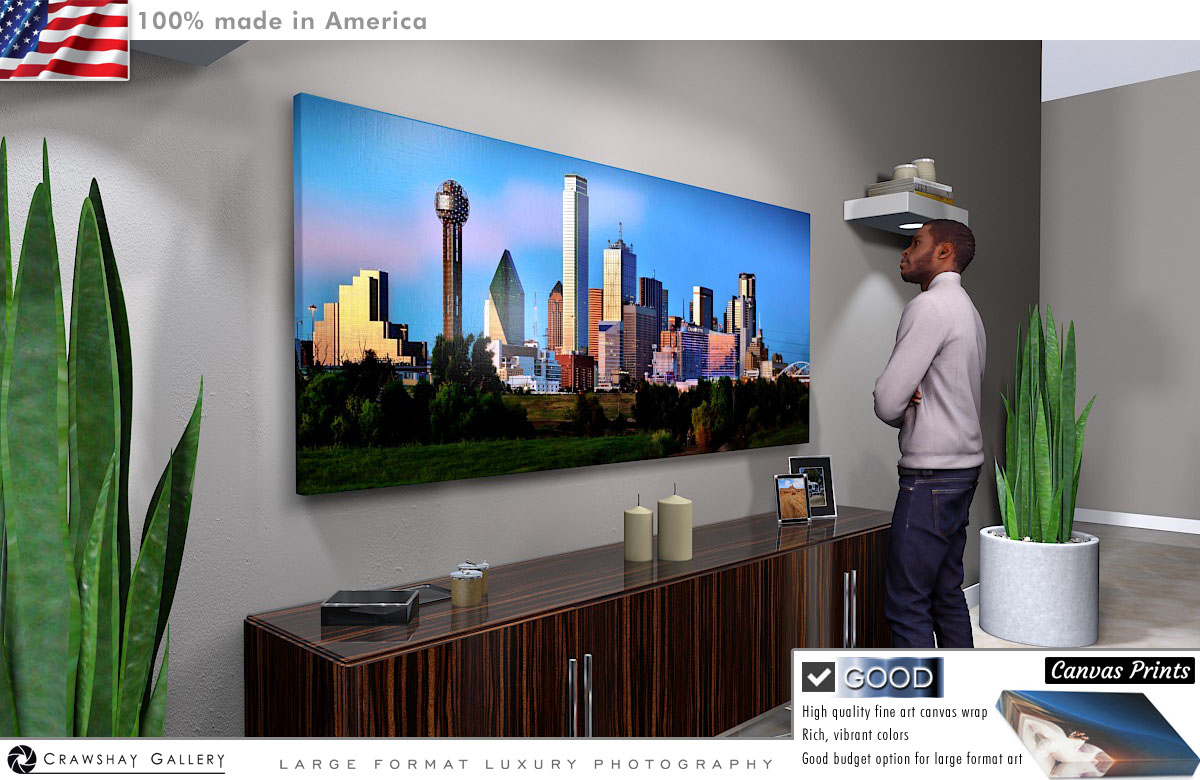 Canvas Print of The Dallas Texas Skyline