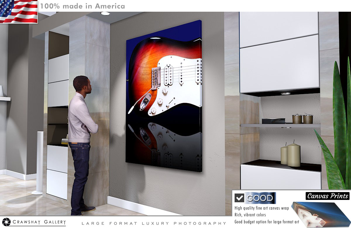 Canvas Print of Fender Stratocaster Close Up