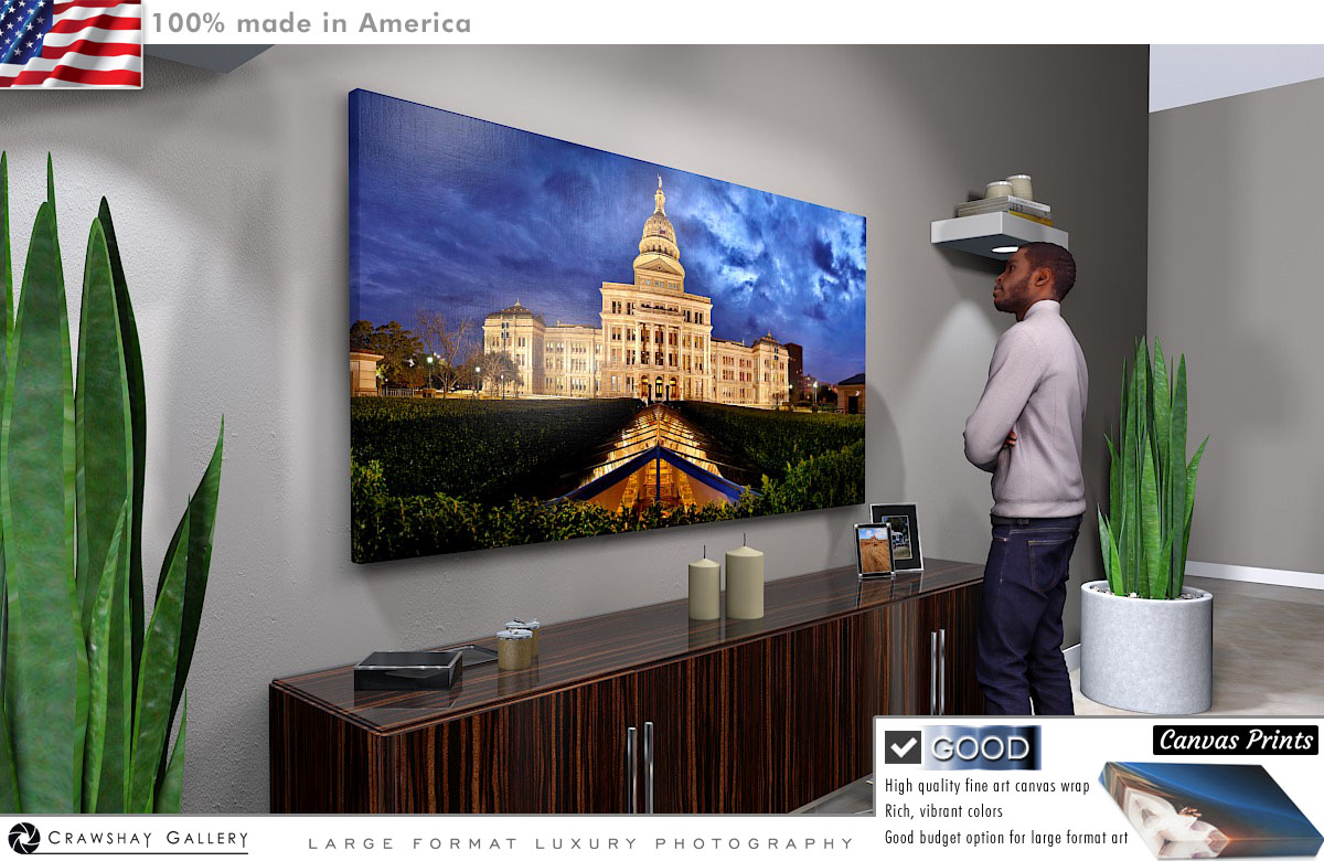 Canvas Print of Underground Chamber Texas Capitol