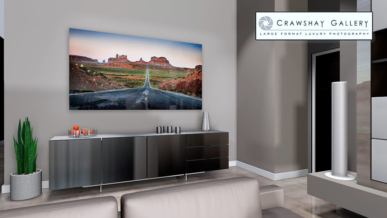 large format photograph of Classic Monument Valley Photograph depicted in room