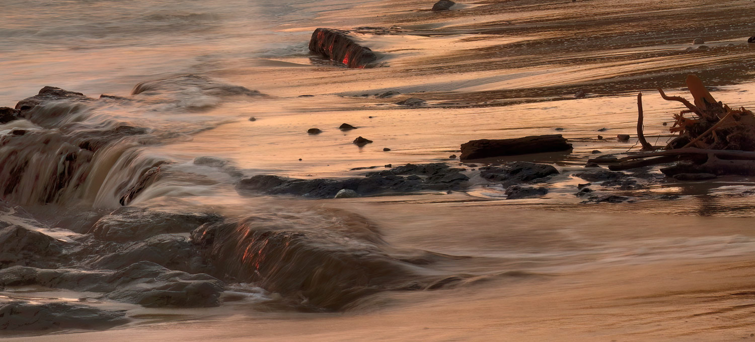 Close up of large format photograph of Punta Mita Beach