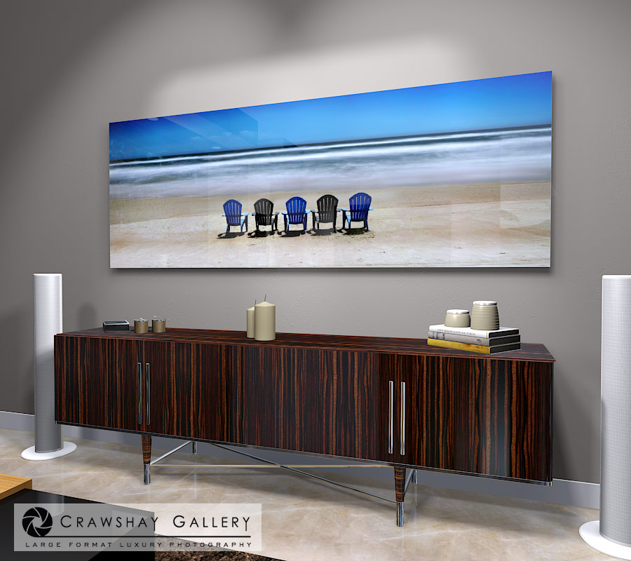 large format photograph of Vilano Beach St Augustine Forida depicted in room