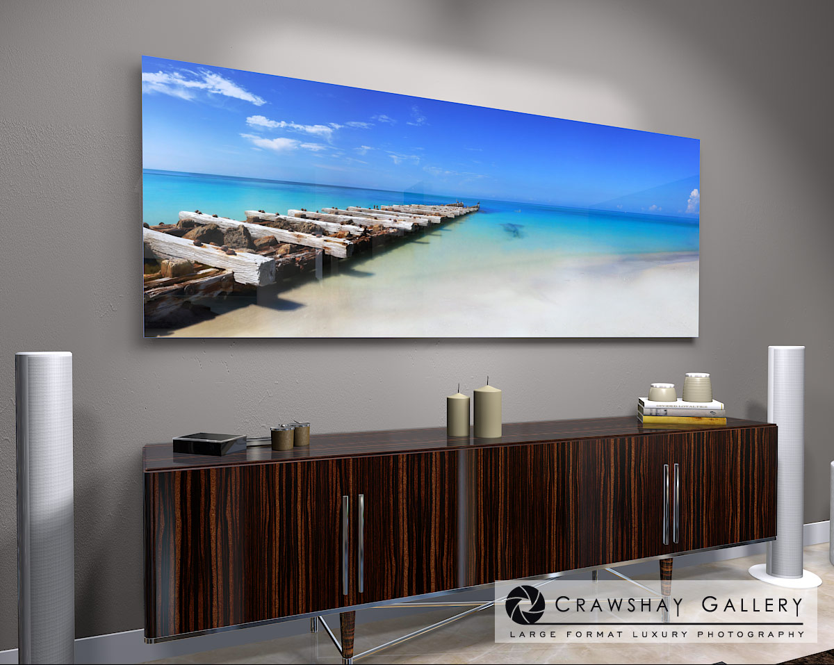 large format photograph of Bradenton Beach Panoramic Photograph depicted in room