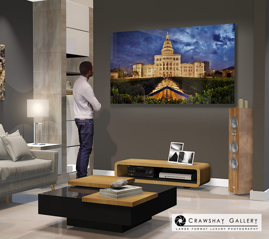 large format photograph of Underground Chamber Texas Capitol depicted in room