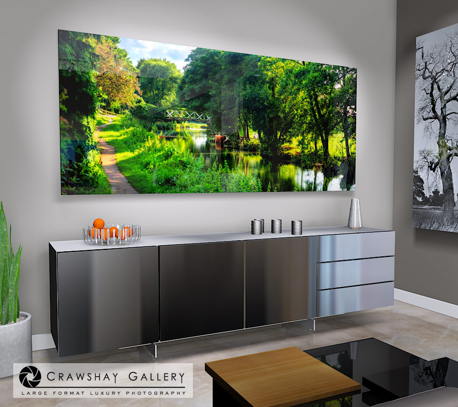 large format photograph of Classic English River Scene - Monet depicted in room