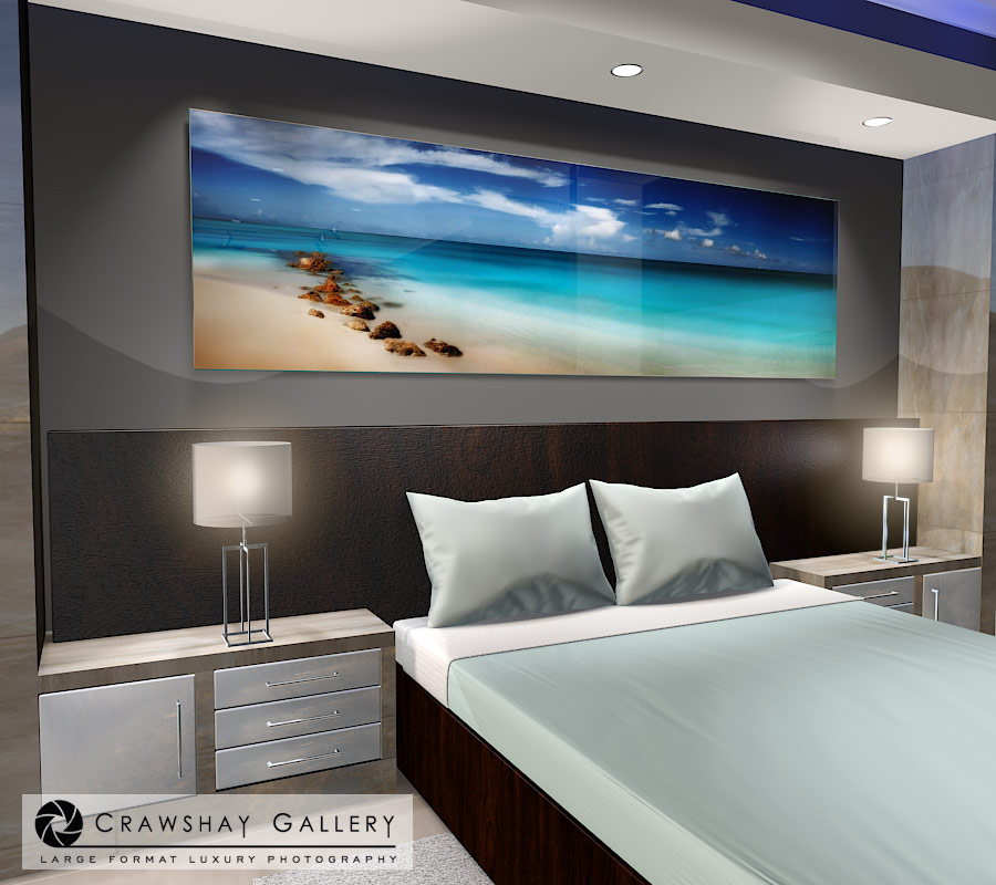 large format photograph of Caribbean Beach - Turks and Caicos depicted in room