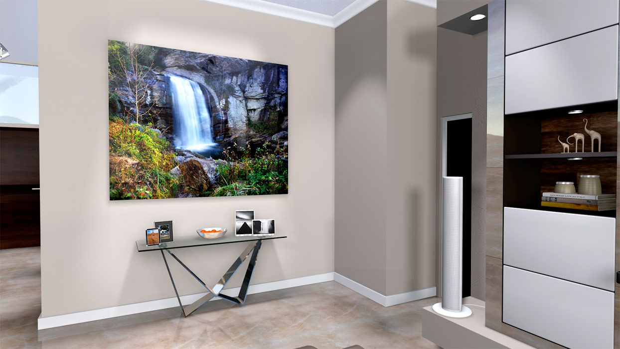 large format photograph of Looking Glass Falls Image depicted in room
