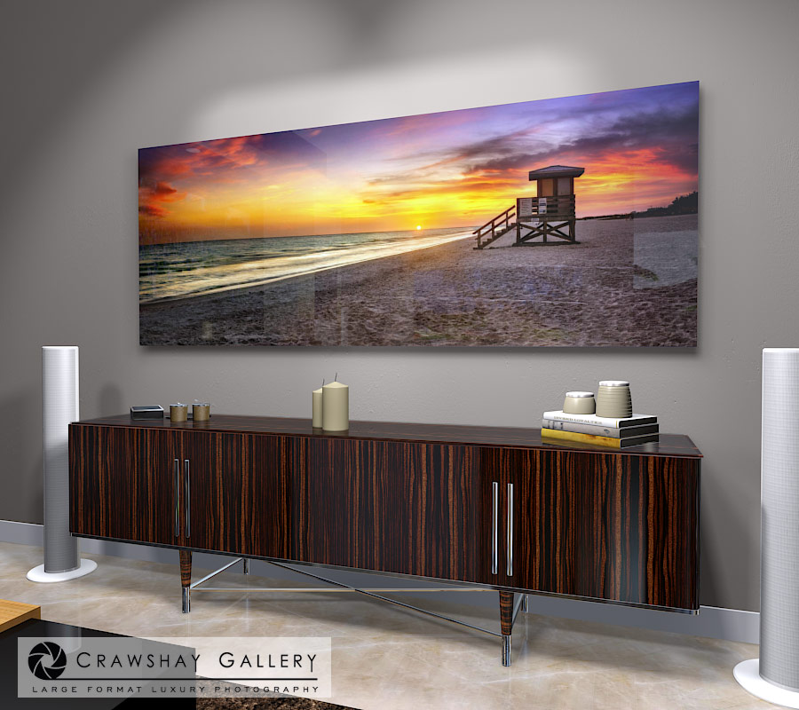 large format photograph of Golden Hour Lido Key depicted in room