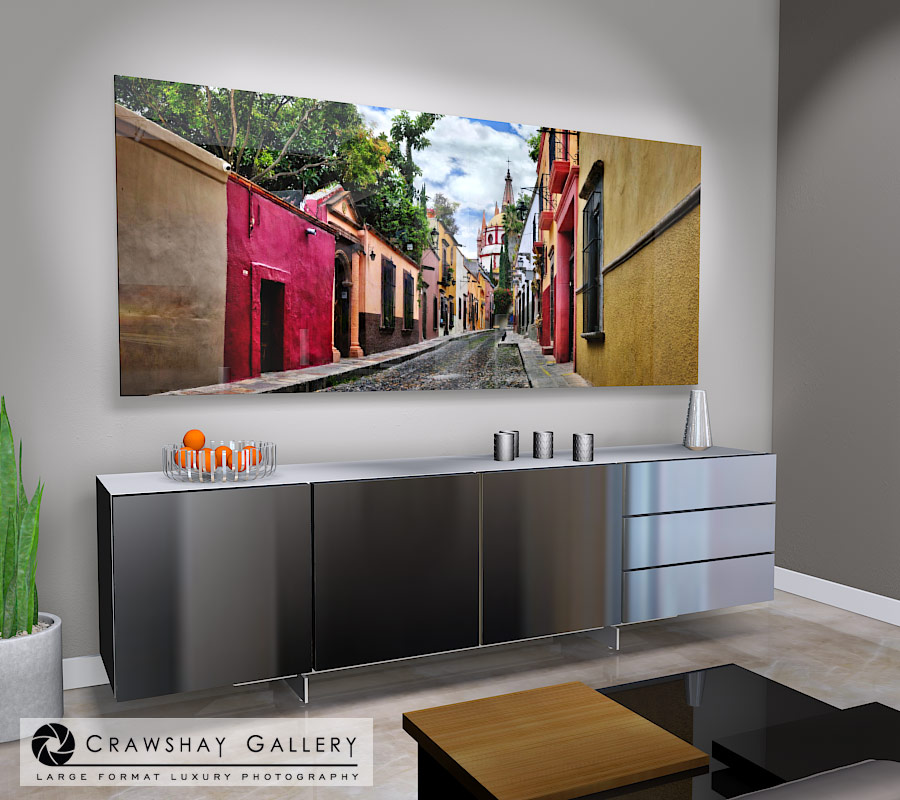 large format photograph of Aldama Street San Miguel Photograph depicted in room