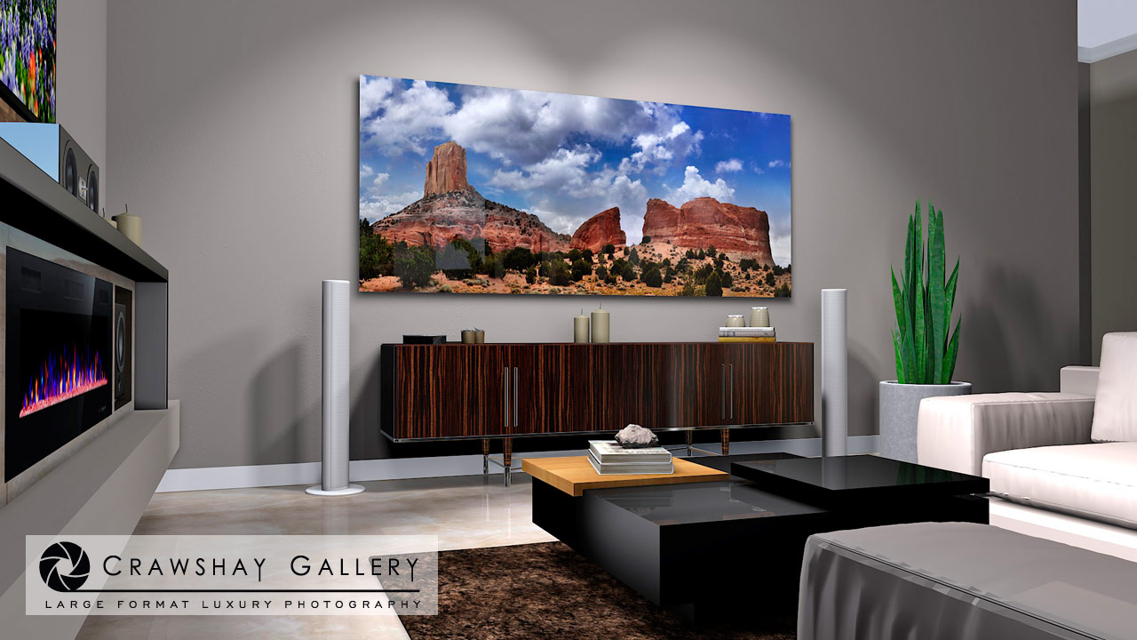 large format photograph of Ancient Rock Formations Arizona depicted in room