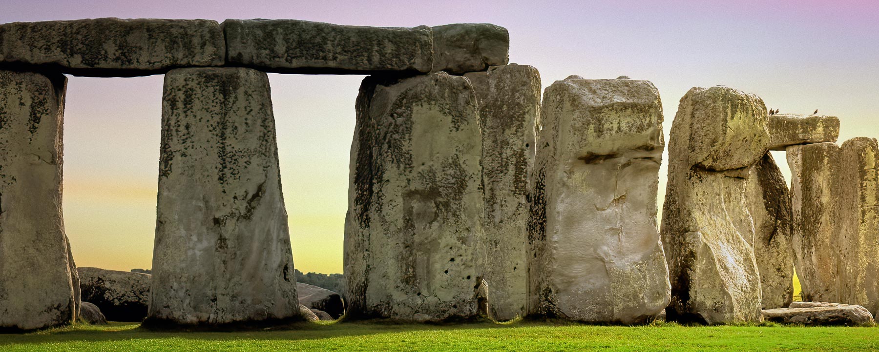Close up of large format photograph of Stone Henge Panoramic Photograph