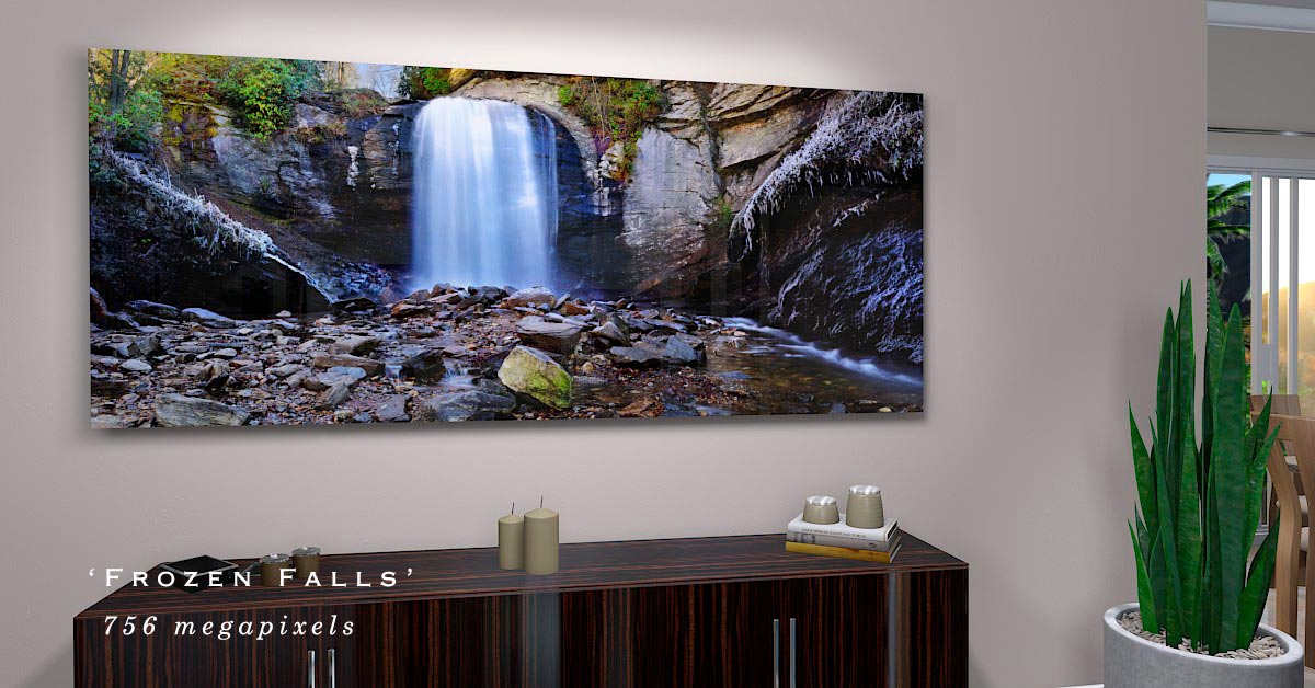 Large format fine art photograph of Frozen Waterfall Photograph