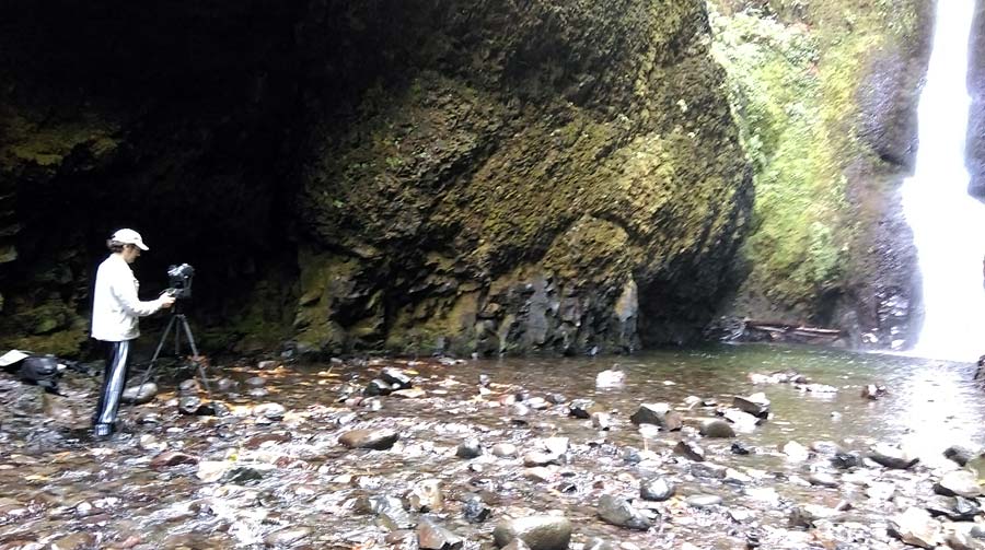 Large format fine art photograph of Secret Waterfall Oneota Gorge