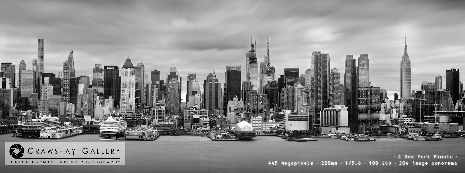 Image of Black and White New York Skyline