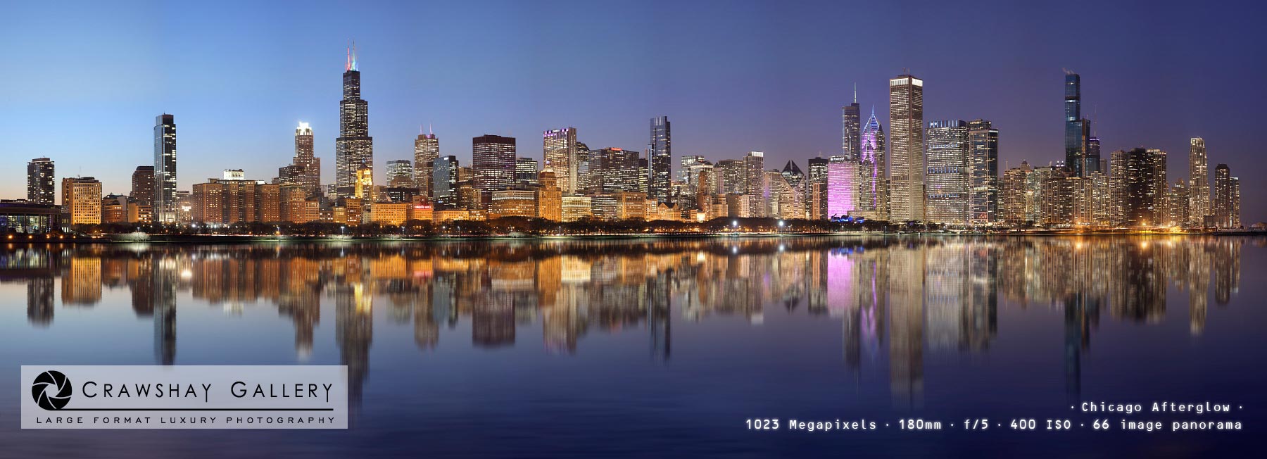 Image of Chicago Skyline at Sundown