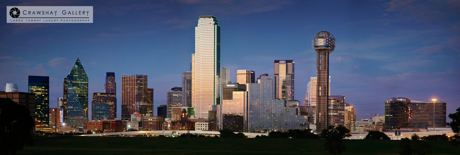 Image of Dallas Texas Skyline Over the Trinity