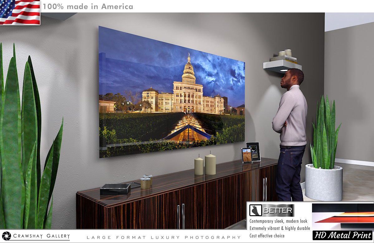 Underground Chamber Texas Capitol Direct to Metal Print
