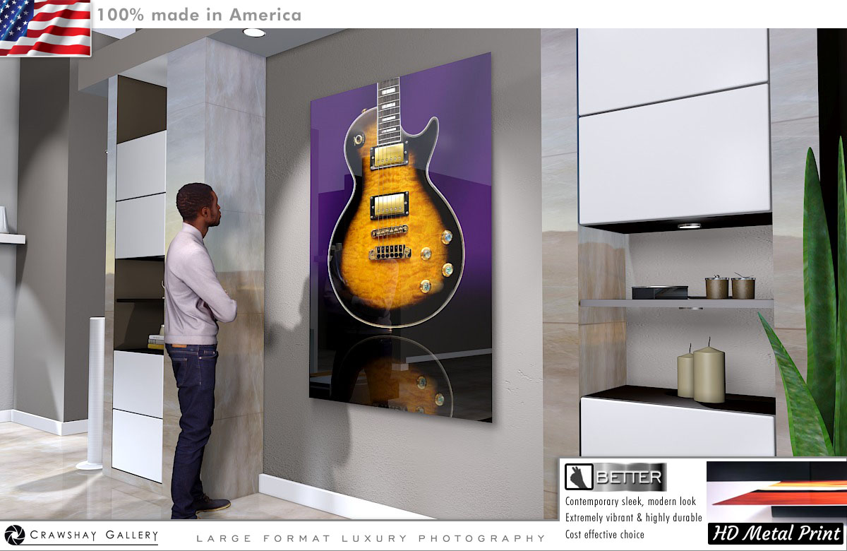 Gibson Les Paul Large Format Photograph Direct to Metal Print