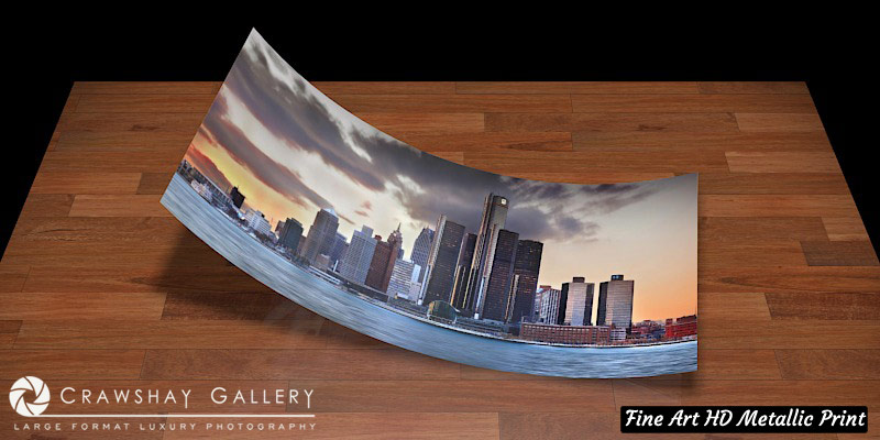 Fine Art Print of Detroit Panoramic Skyline Photofraph