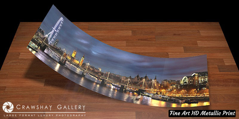 Fine Art Print of London Skyline from Waterloo Bridge