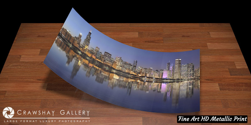 Fine Art Print of Chicago Skyline Night Photograph