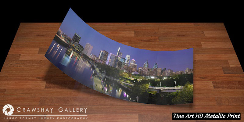 Fine Art Print of Philadelphia Dusk Skyline Panorama